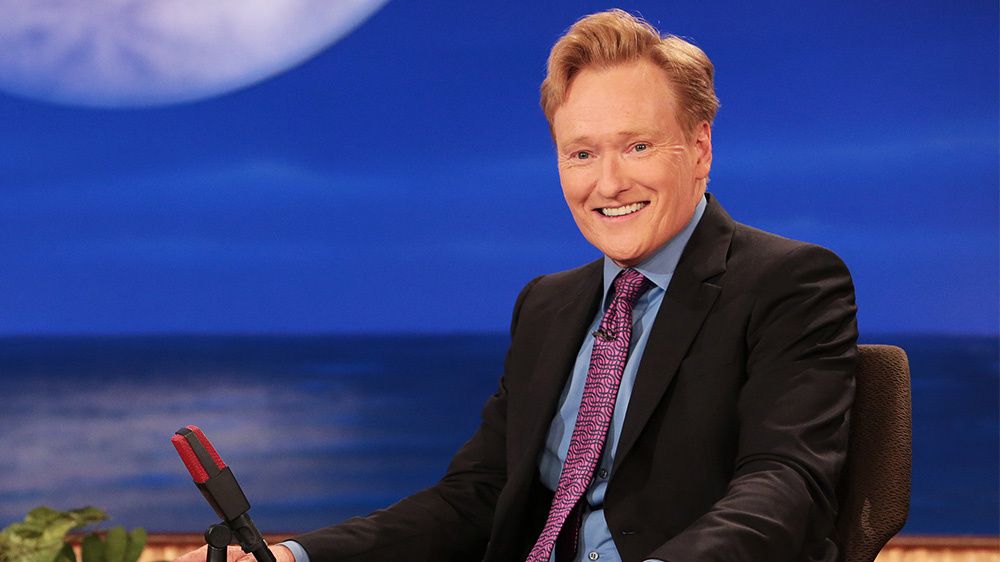 Conan O'Brien durante una puntata del suo programma