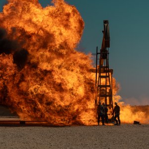 Landman. Una scena drammatica della serie.