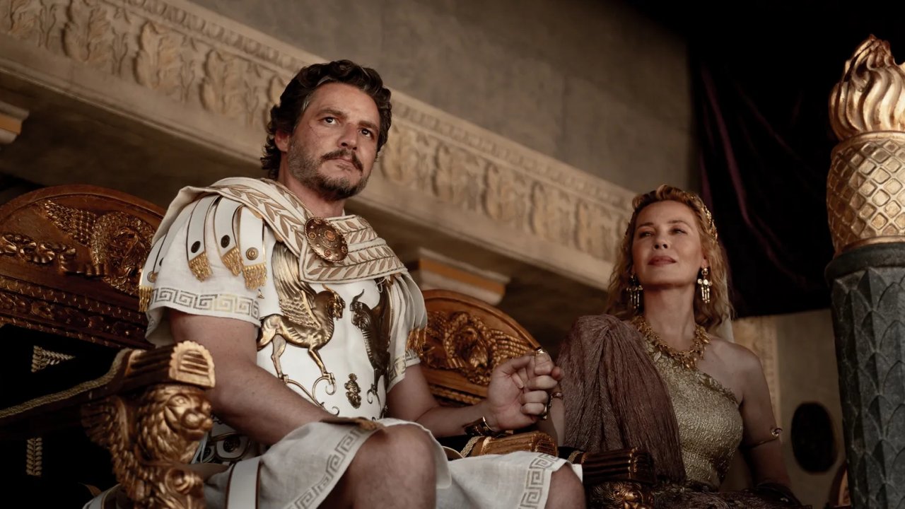 Pedro Pascal in una scena de Il Gladiatore II