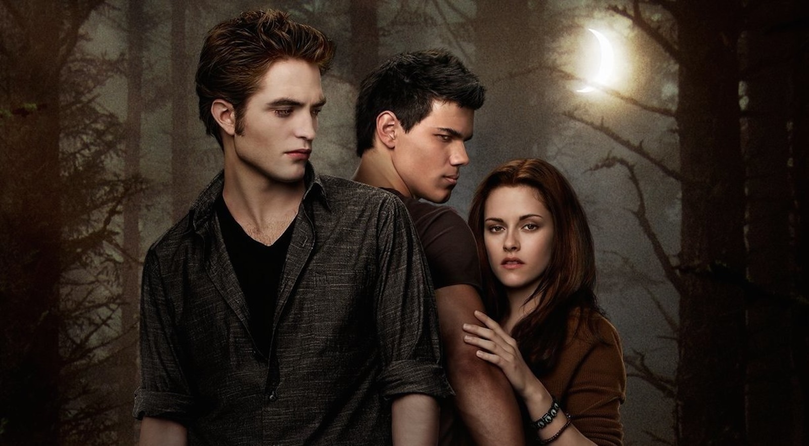 I personaggi di Edward, Jacob e Bella di Twilight