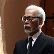 Hayao Miyazaki e l'airone: Miyazaki in una foto