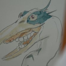 Hayao Miyazaki e l'airone: uno dei primo sketch per il film