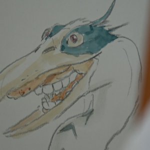 Hayao Miyazaki e l'airone: uno dei primo sketch per il film