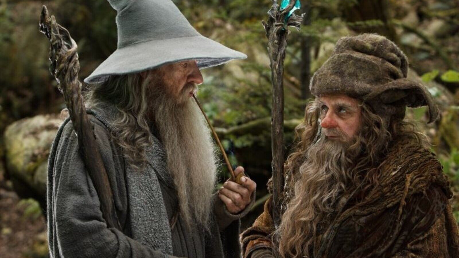 Ian McKellen in una scena de Lo Hobbit.