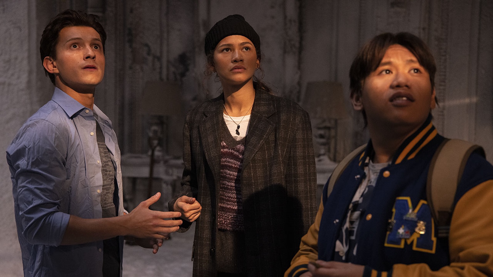 Tom Holland, Zendaya e Jacob Batalon in Spider-Man: No Way Home