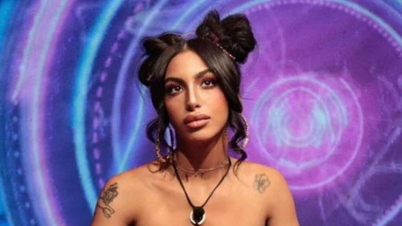 Nella foto Lulù-Selassiè al Grande Fratello Vip 6 dove conobbe Manuel Bortuzzo