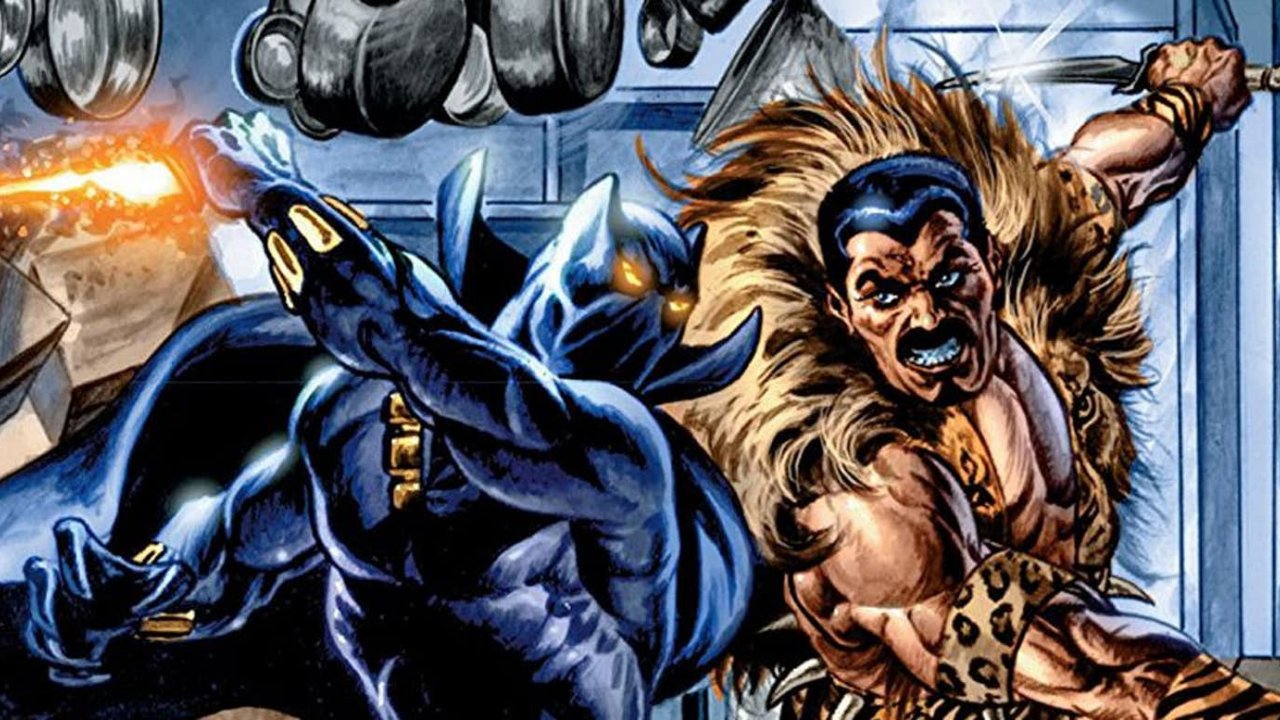 Kraven contro Black Panther in una storia a fumetti