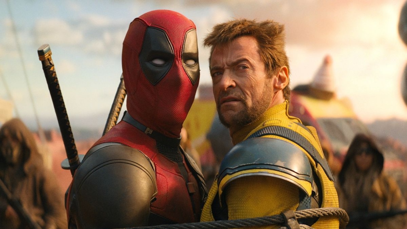 Deadpool e Wolverine in una scena del film