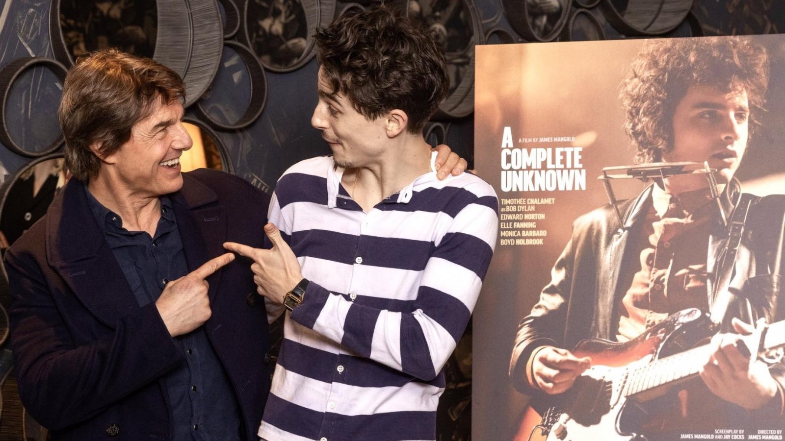 Tom Cruise fa visita a Timothée Chalamet