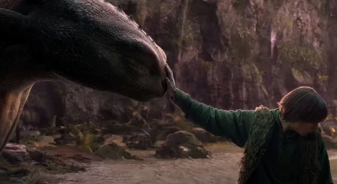 Una scena del live action di Dragon Trainer