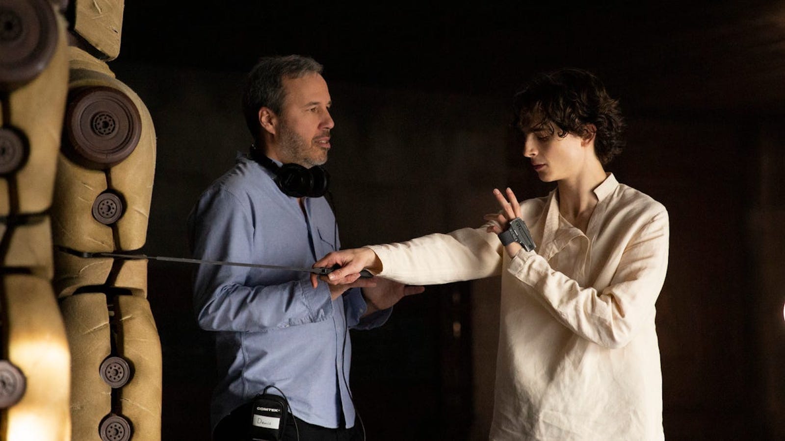 Denis Villeneuve e Timothee Chalamet sul set di Dune