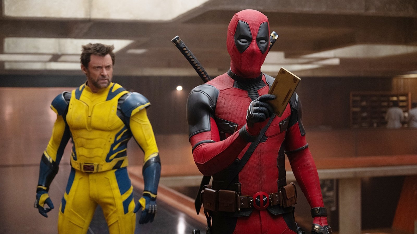 Deadpool e Wolverine: Ryan Reynolds e Hugh Jackman in una scena del film