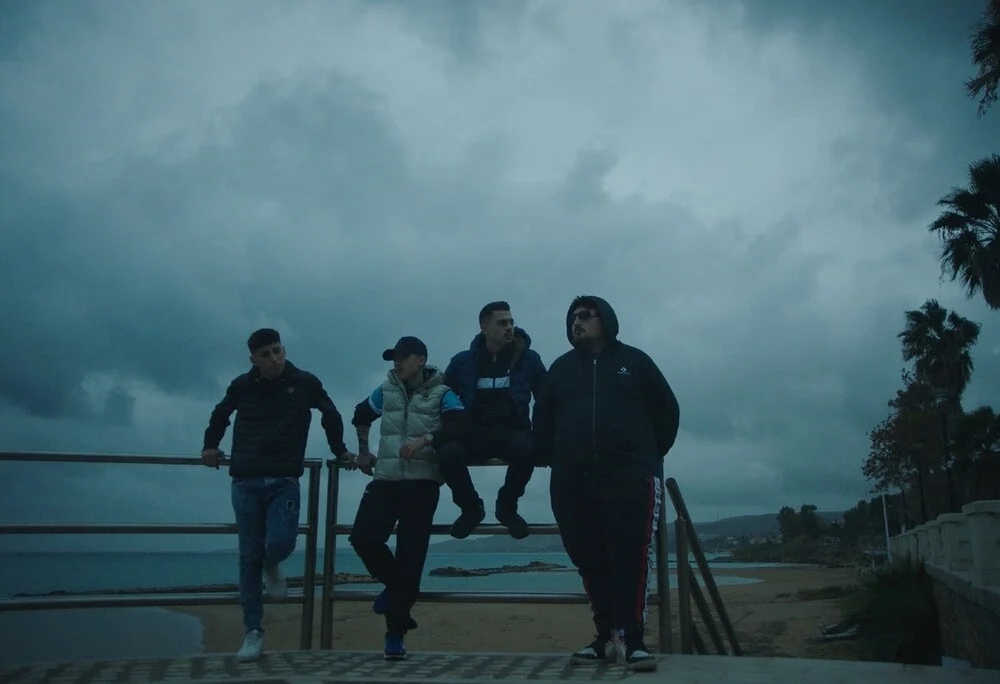 Francesco Vaccaro, Francesco Scarriglia, Enrico Scerra e Antonio Cita in una scena del documentario