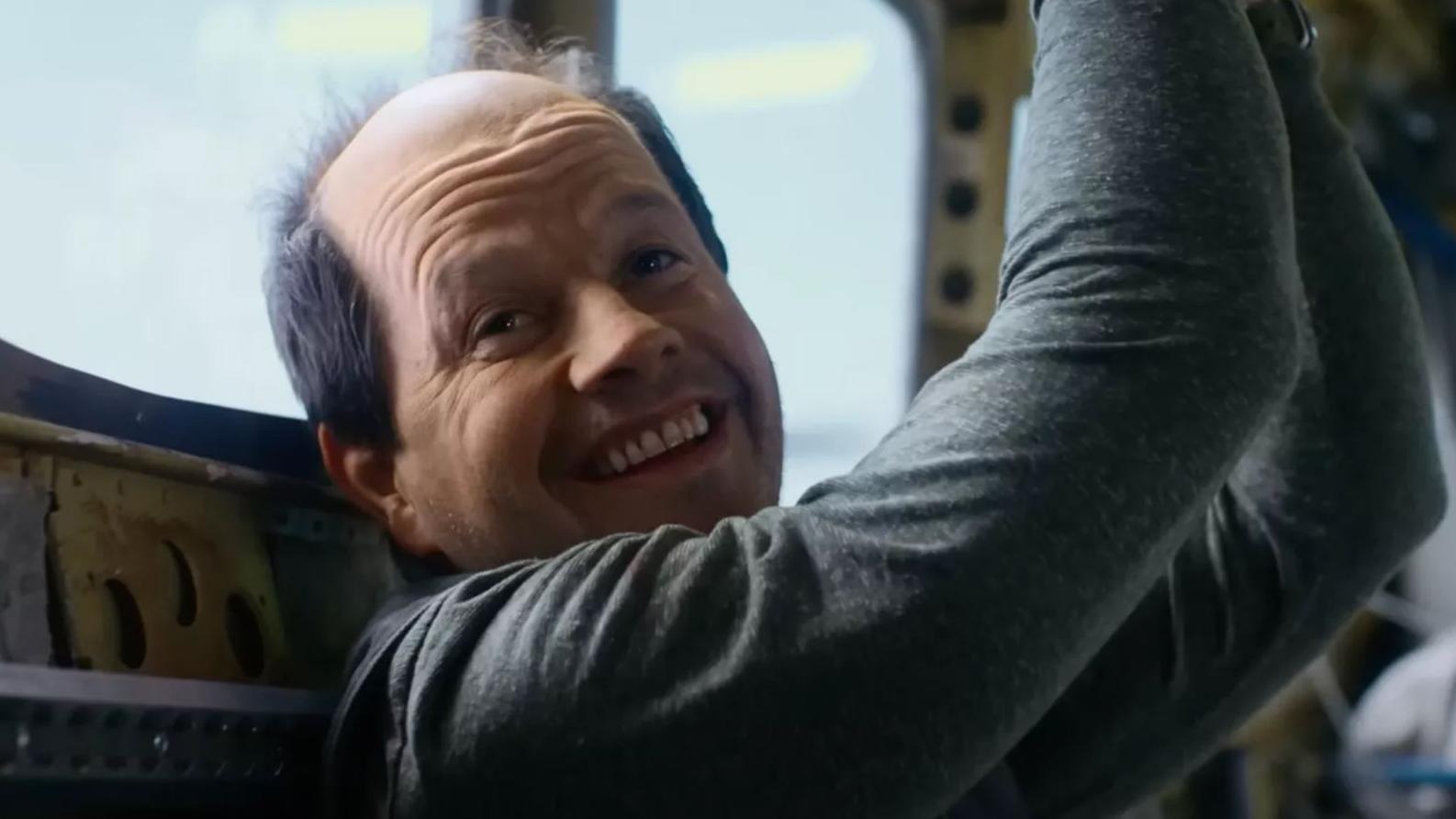 Mark Wahlberg calvo in aereo