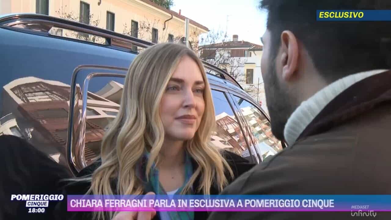 Chiara Ferragni a Pomeriggio 5