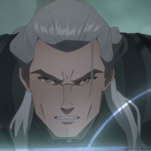 The Witcher: le sirene degli abissi: Geralt in un scena d'azione