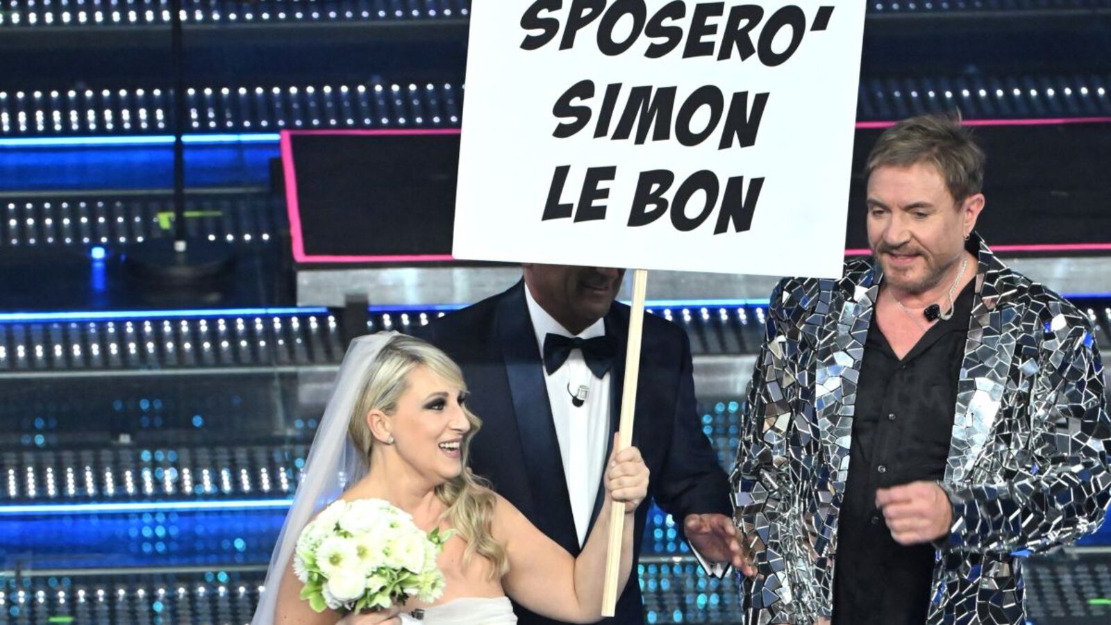 Katia Follesa, Carlo Conti e Simon Le Bon