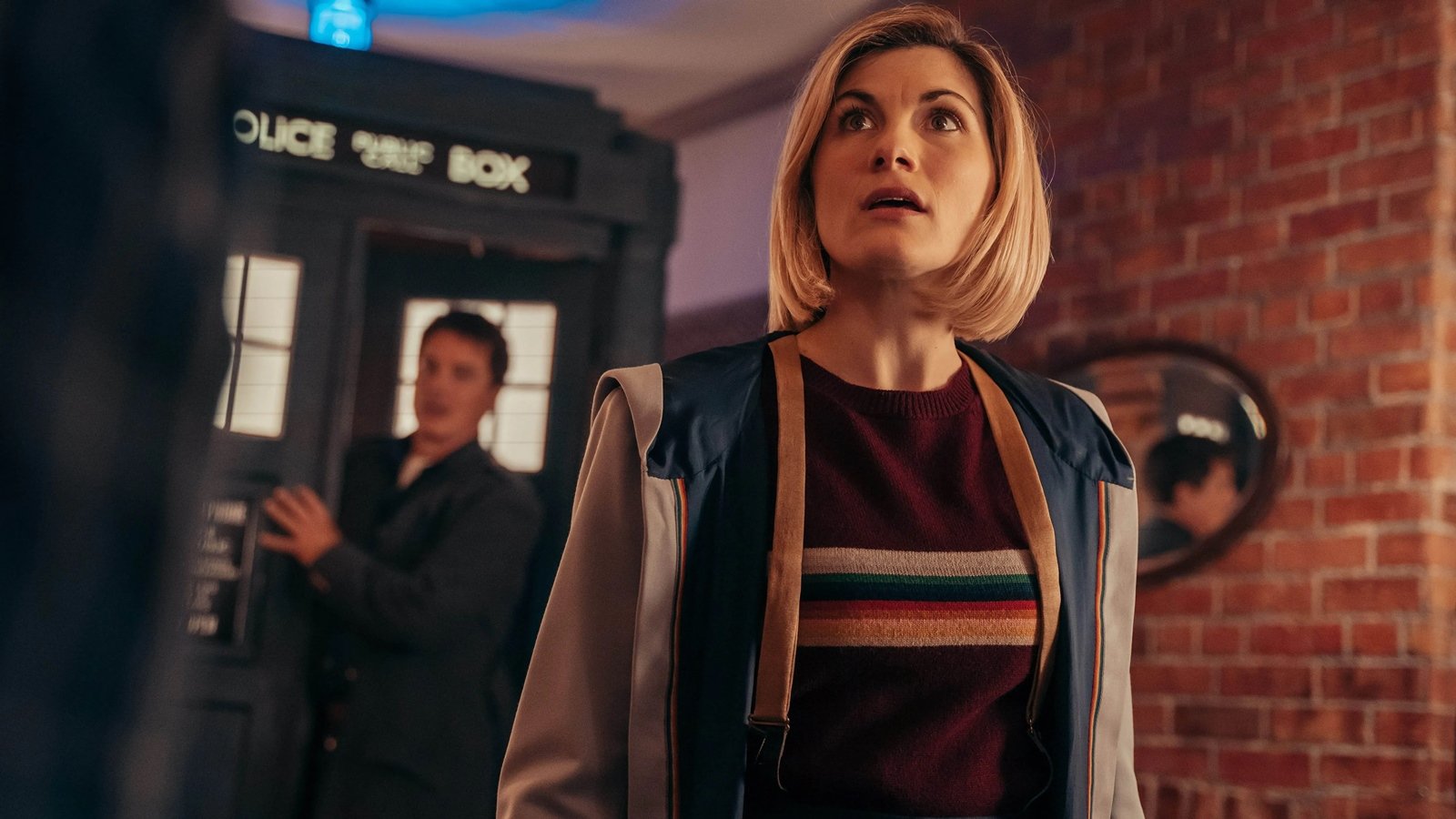 L'attrice Jodie Whittaker nella serie Doctor Who