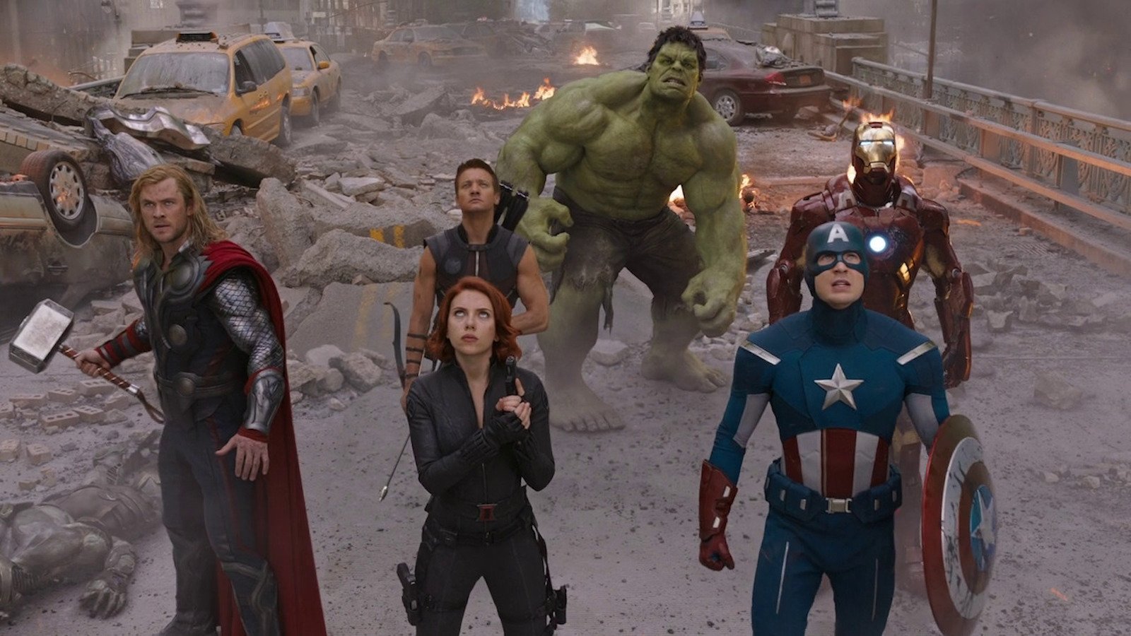 Gli Avengers originali nel primo film di Joss Whedon