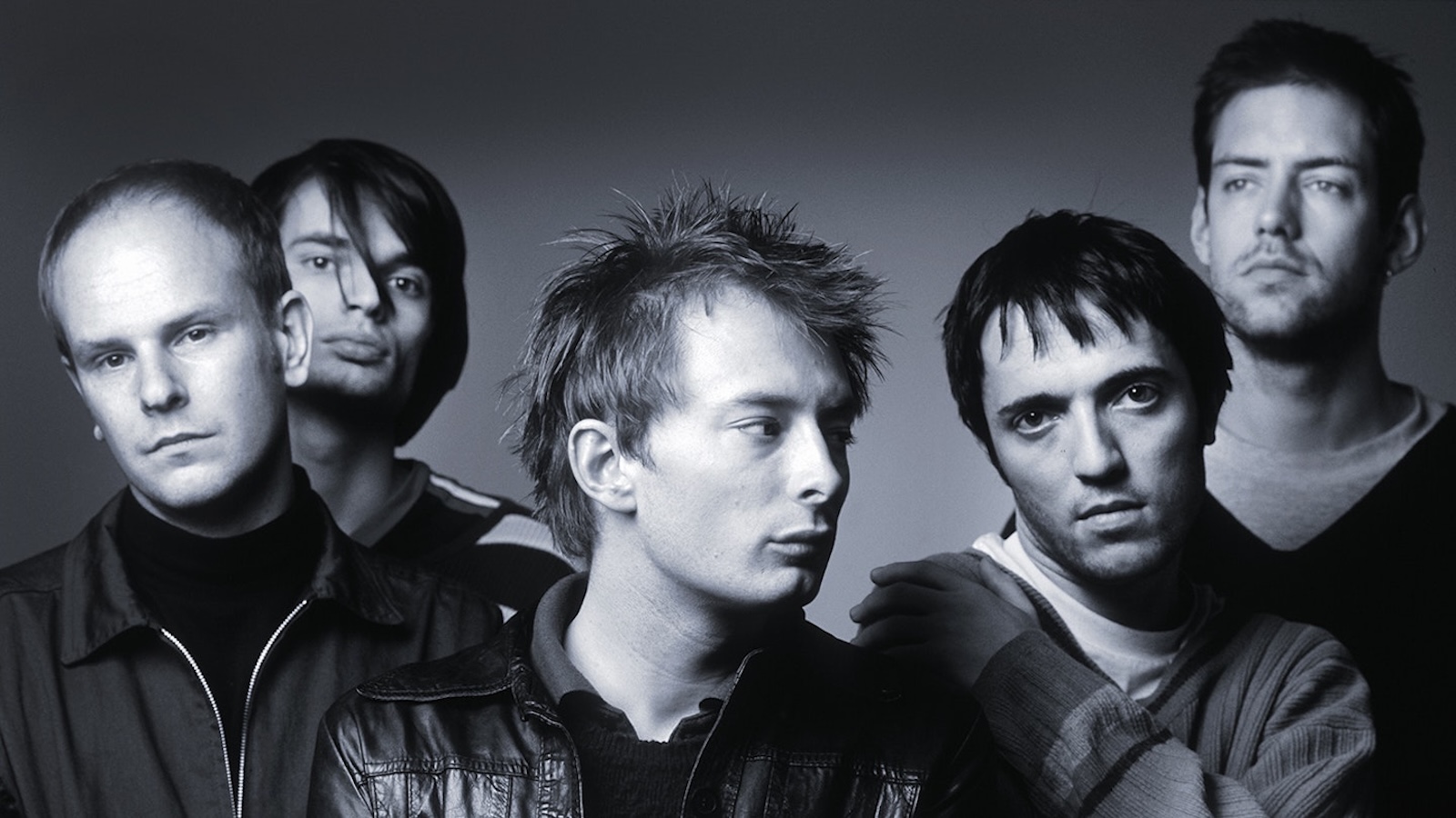 Radiohead, un'immagine della band nel 1995