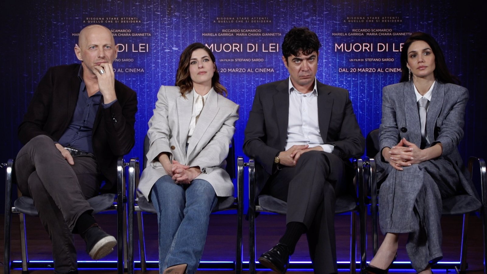 Stefano Sardo, Maria Chiara Giannetta, Riccardo Scamarcio, Mariela Garriga durante la nostra intervista