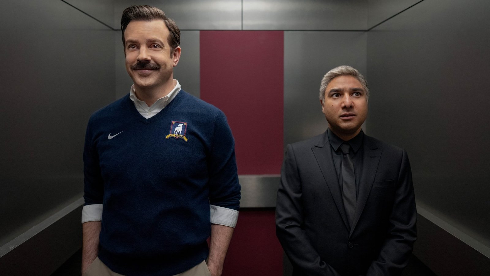 Ted Lasso, un'immagine di Jason Sudeikis e Nick Mohammed