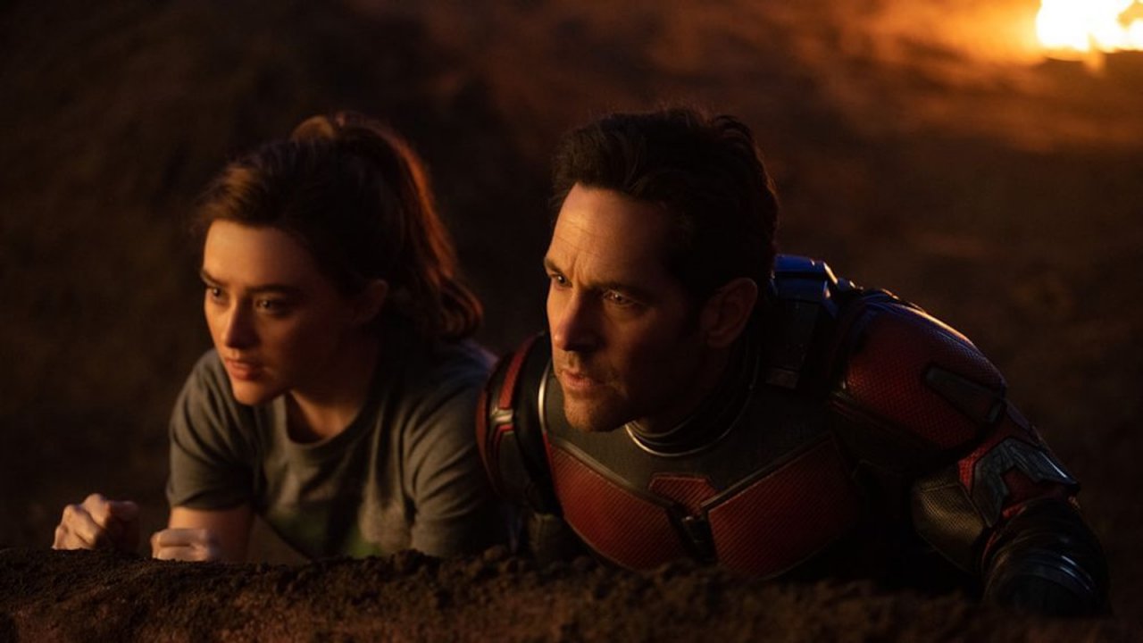 Kathryn Newton e Paul Rudd in Ant-Man and the Wasp: Quantumania