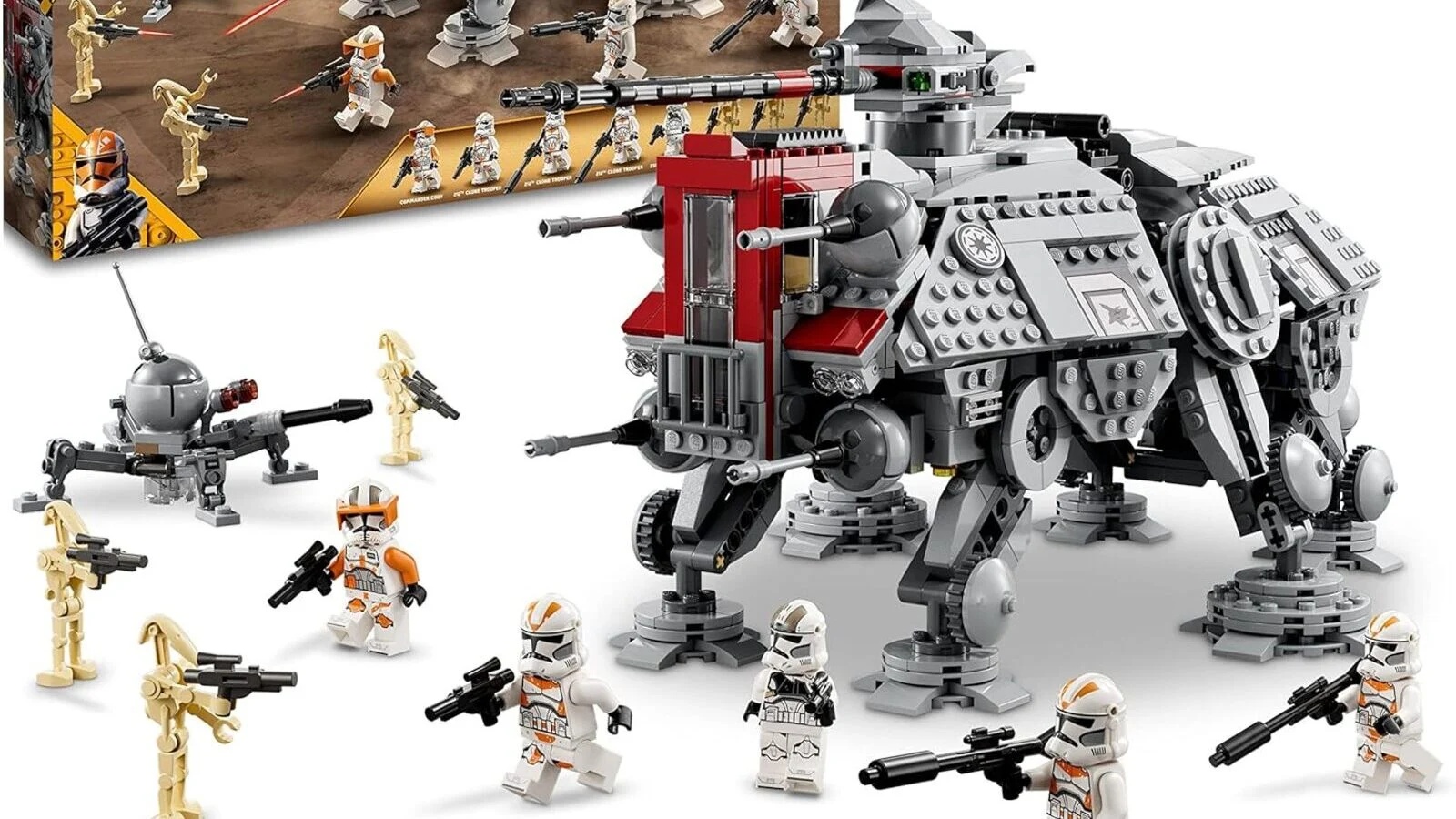 Il set LEGO Star Wars del Walker AT-TE da un'immagine su Amazon.