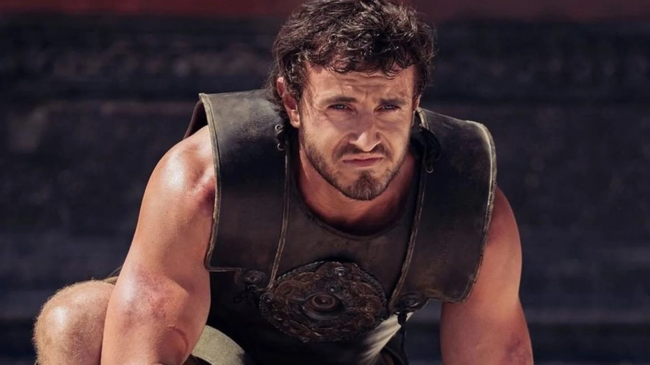 Paul Mescal in una scena de Il Gladiatore 2.
