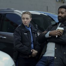 Long Bright River. Amanda Seyfried e Nicholas Pinnock in una scena della serie.
