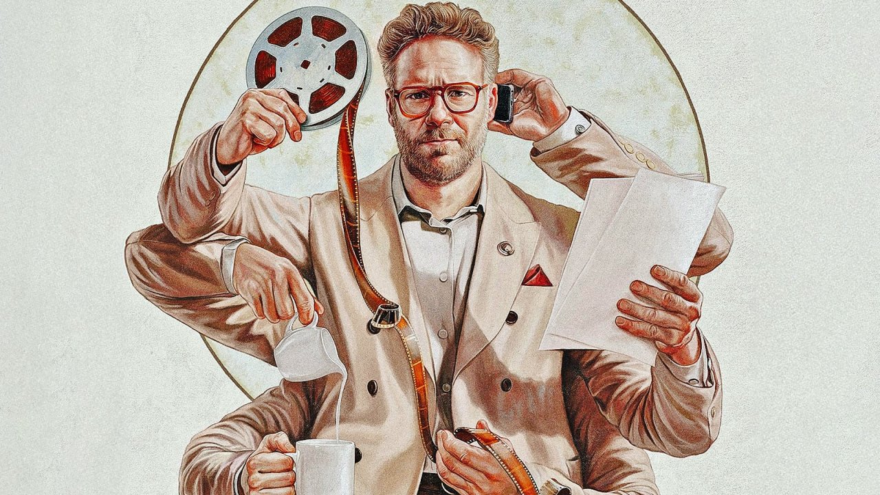 Il cast di The Studio (2025) in una scena