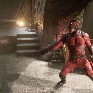 Daredevil: Rinascita. Charlie Cox in una scena del settimo episodio.