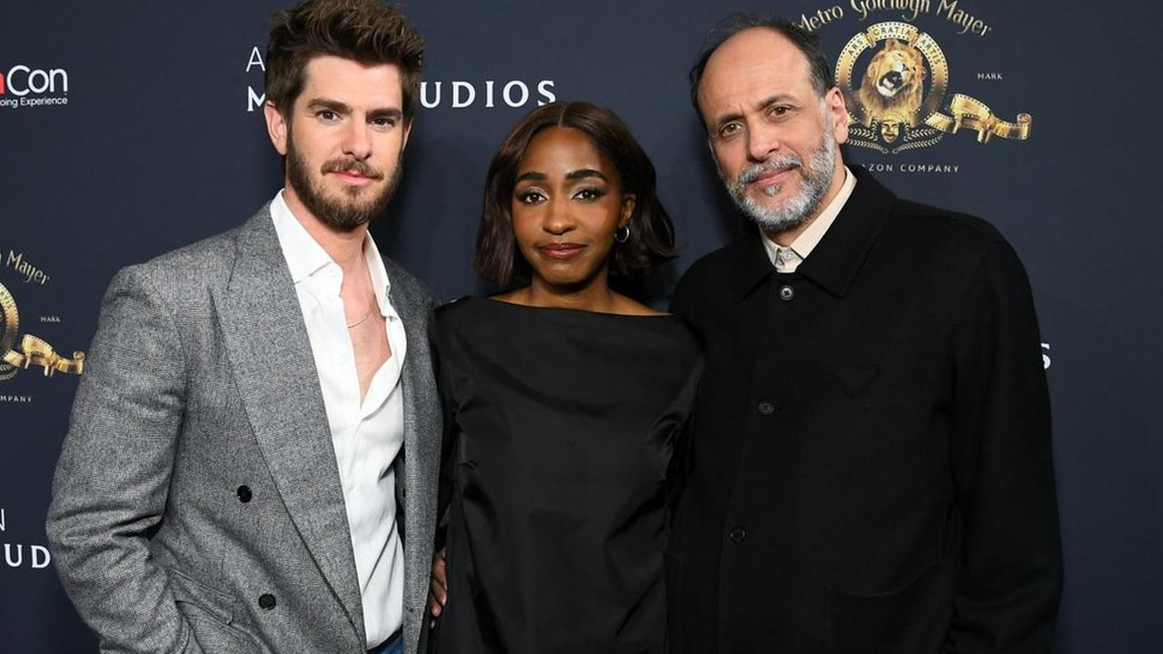 Luca Guadagnino al CinemaCon con Andrew Garfield e Ayo Edebiri