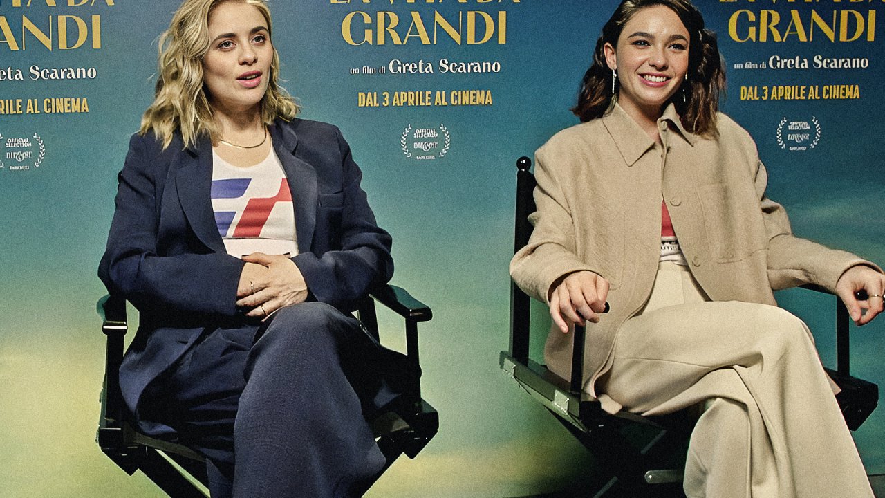 Yuri Tuci, Greta Scarano, Matilda De Angelis durante la nostra intervista