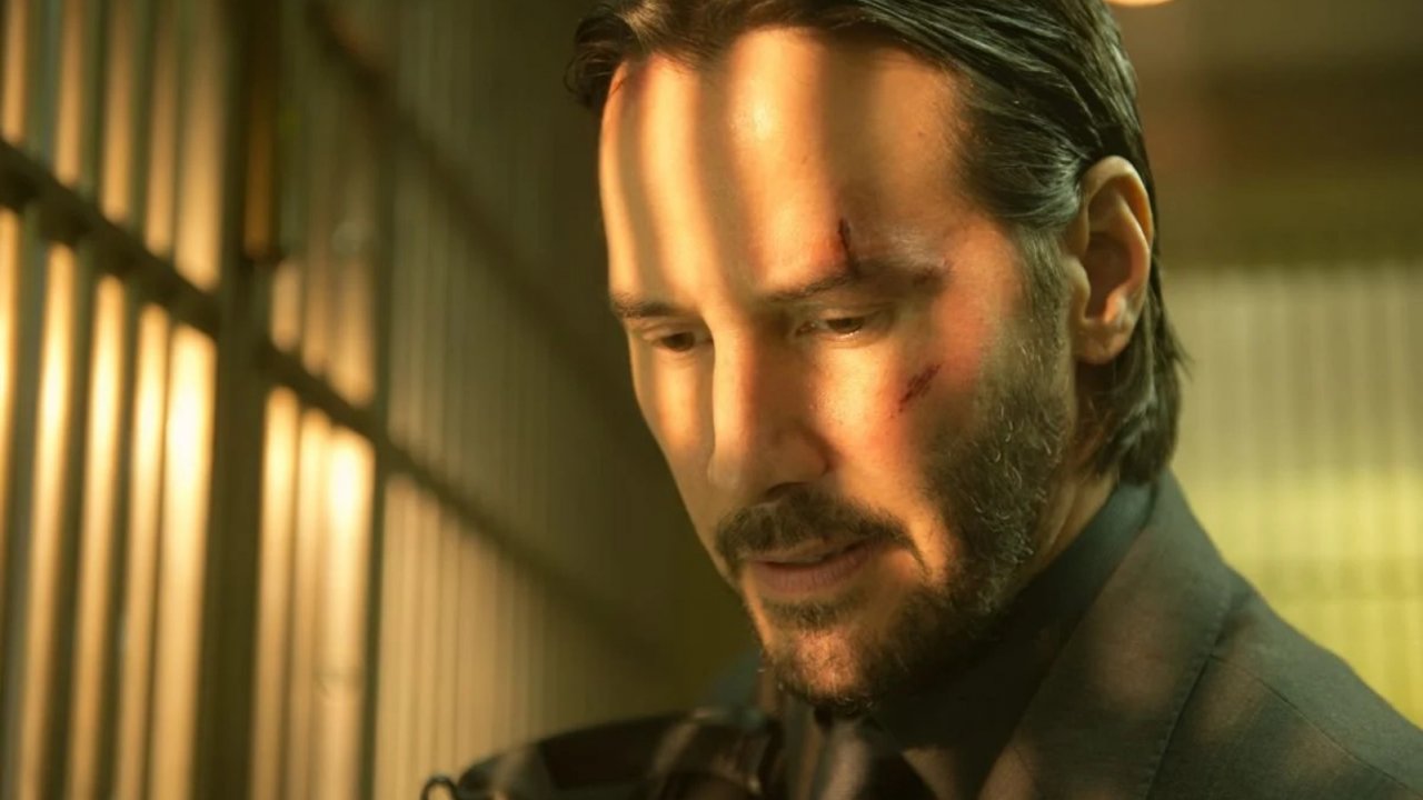 Keanu Reeves in una scena di John Wick .