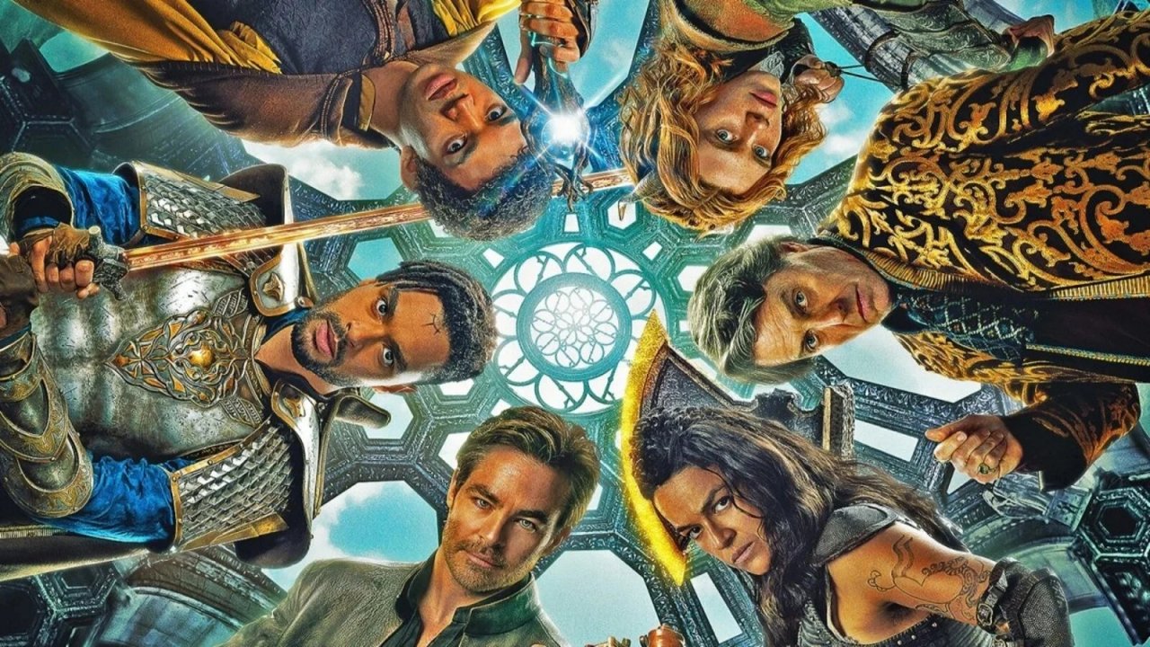 I protagonisti di Dungeons & Dragons: L'onore dei ladri in un poster.