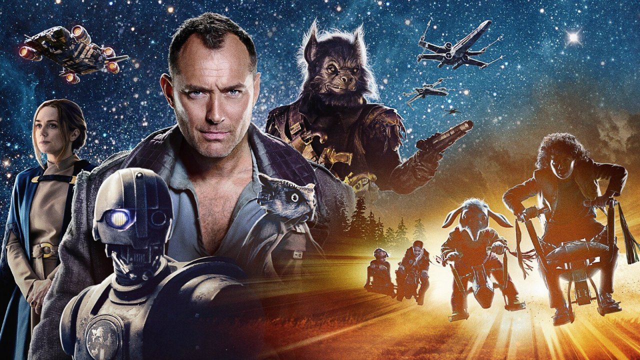 Alcuni protagonisti di Skeleton Crew in un'immagine tratta dal poster della serie.