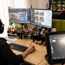 Asterix & Obelix: Il duello dei capi, uno degli artisti al lavoro