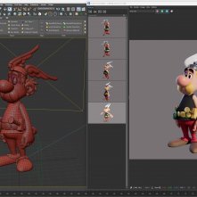 Asterix & Obelix: Il duello dei capi, il modello di Asterix in lavorazione