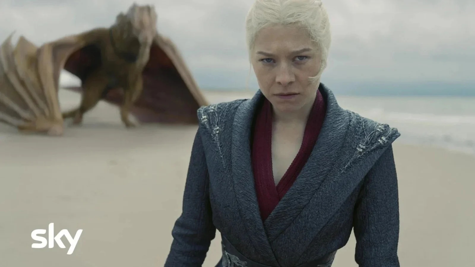 Emma D'Arcy in una scena di House of the Dragon.