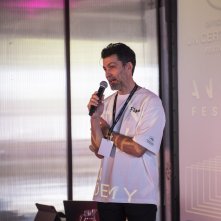 Thibaut Delahaye durante il panel su Flow al 24 Frame Future Film Festival 2025