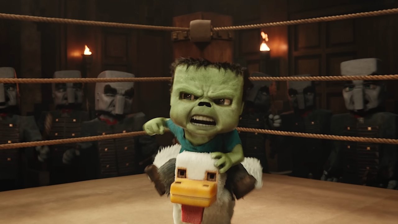 Un film Minecraft, Chicken Jockey in una scena