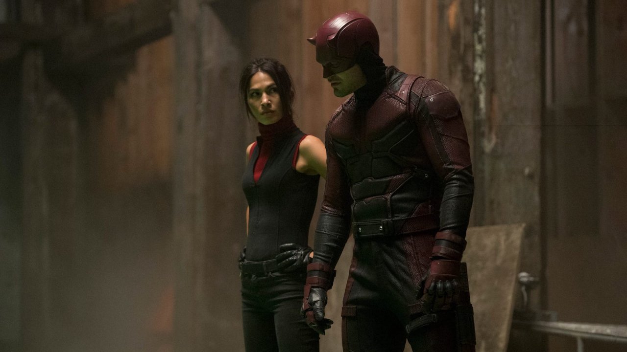 Daredevil: Elodie Yung e Charlie Cox in scena