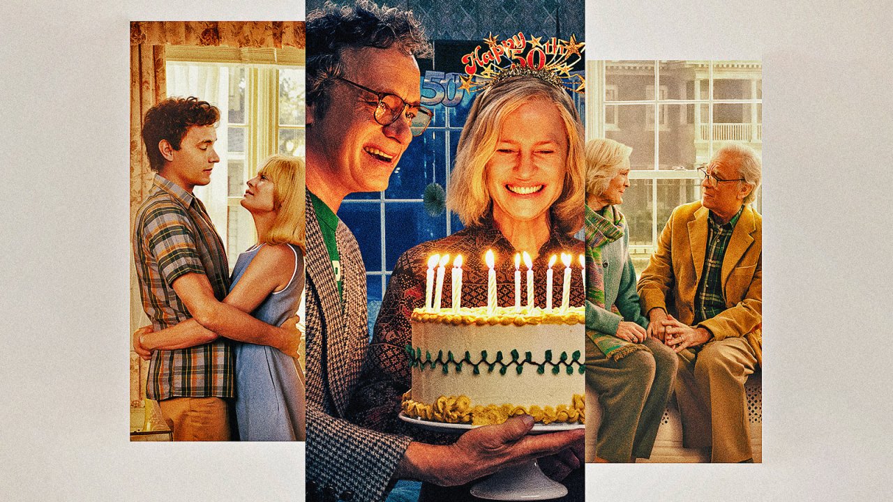 Tom Hanks e Robin Wright in una scena di Here