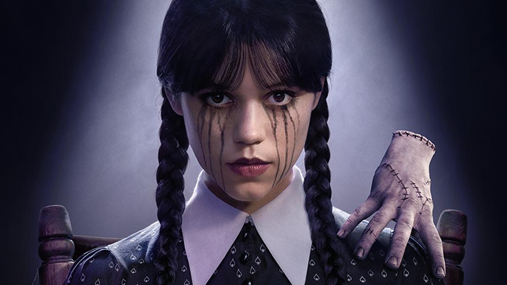 Jenna Ortega nella locandina di Mercoledì