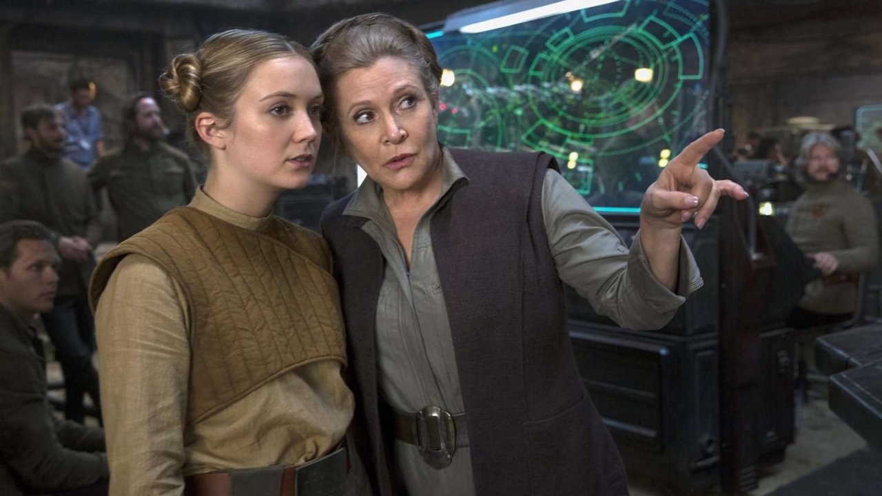 Billie Lourd e Carrie Fisher in Star Wars: Il Risveglio della Forza