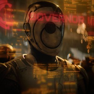 Murderbot. Alexander Skarsgård in un'immagine della serie.