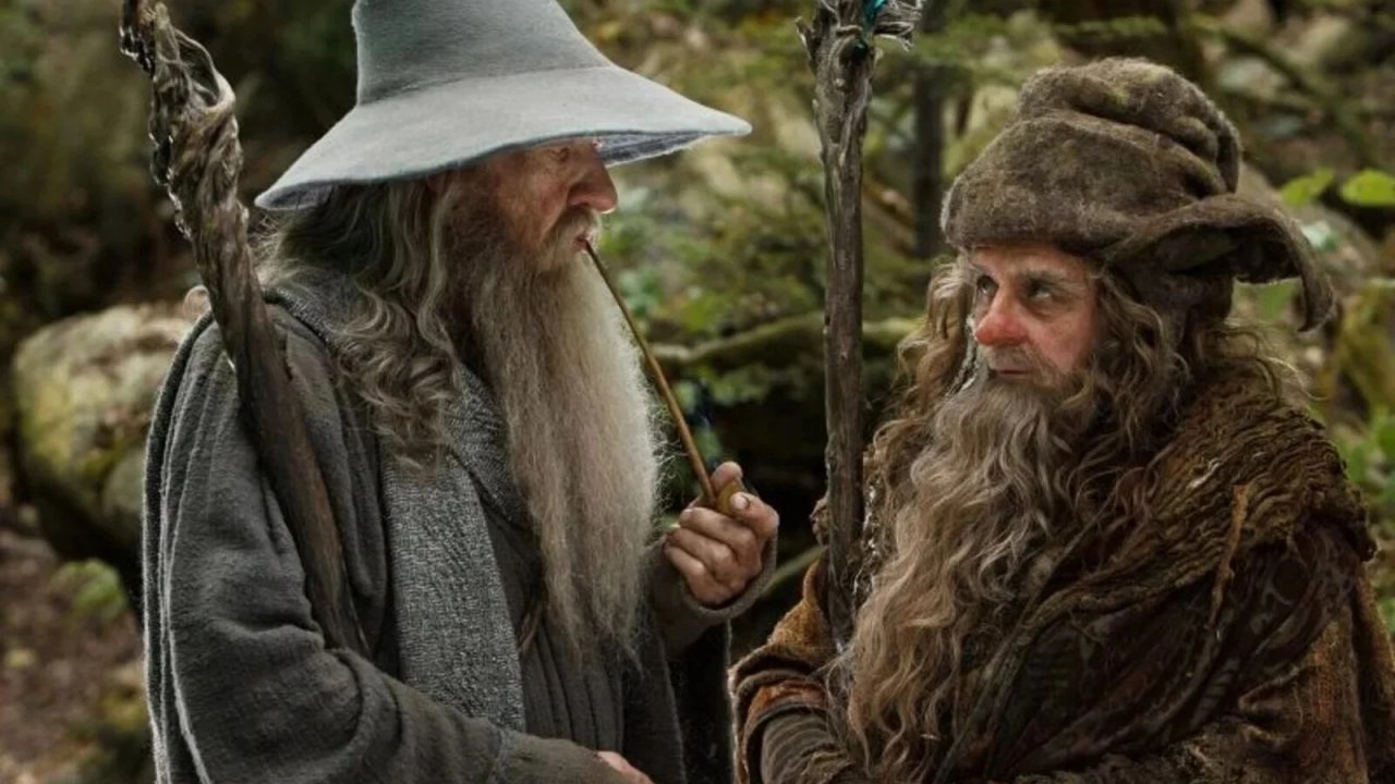 Ian McKellen in una scena de Lo Hobbit.