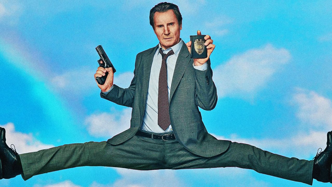 Liam Neeson è Frank Drebin Jr nel poster del nuovo Una pallottola spuntata