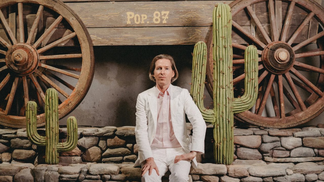 Wes Anderson sul set